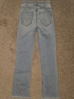 MOTHER The Hustler Ankle Fray When in Rome Cropped Bootcut Jeans Size 23